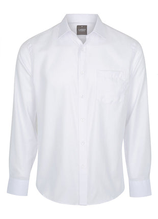 Ultimate Mens White Long Sleeve Shirt (Slim Fit) (GW-1908L)