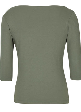 Ladies 3/4 Sleeve Boat Neck Tee (JB-1BT3)