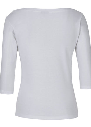 Ladies 3/4 Sleeve Boat Neck Tee (JB-1BT3)