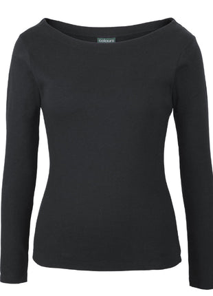 Ladies Long Sleeve Boat Neck Tee (JB-1BTL)