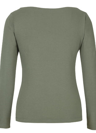 Ladies Long Sleeve Boat Neck Tee (JB-1BTL)