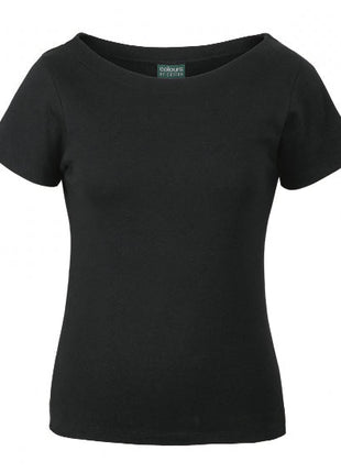 Ladies Short Sleeve Boat Neck Tee (JB-1BTS)