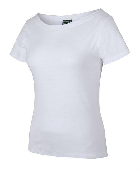 Ladies Short Sleeve Boat Neck Tee (JB-1BTS)