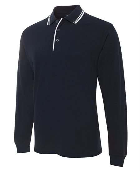 Long Sleeve Contrast Polo (JB-210XC)