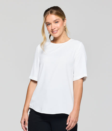 Perry Womens Eco Twill Short Sleeve Top (GW-2111WS)