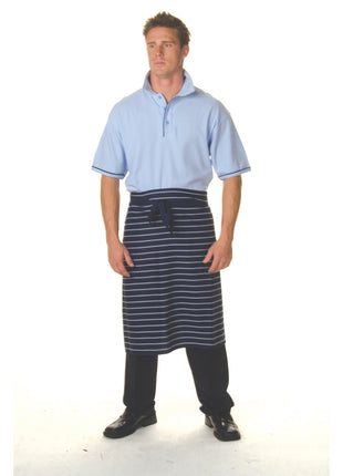 Pinstripe 3/4 Apron - No Pocket (DN-2336)