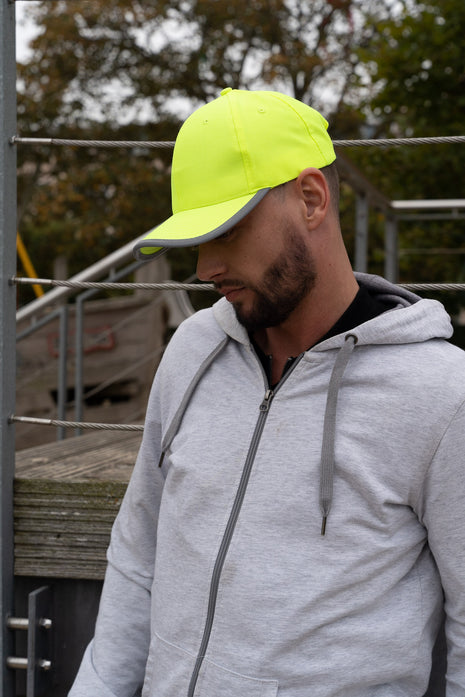 Luminescent Safety Cap with Reflective Trim (HW-3021)