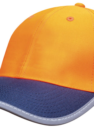 Luminescent Safety Cap with Reflective Trim (HW-3021)