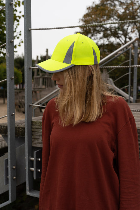 Luminescent Safety Cap with Reflective Inserts and Trim (HW-3029)
