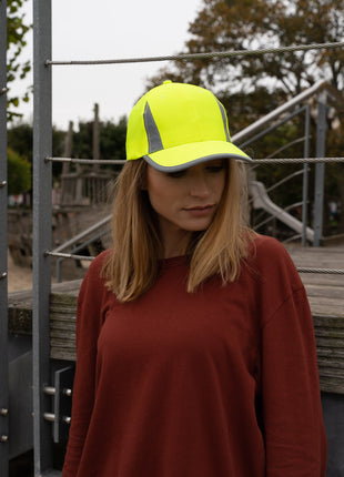 Luminescent Safety Cap with Reflective Inserts and Trim (HW-3029)
