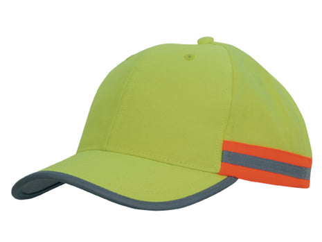 Hi Vis Cap with Reflective Tape (HW-3030)