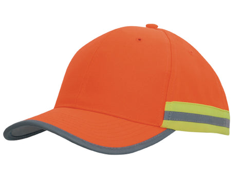 Hi Vis Cap with Reflective Tape (HW-3030)