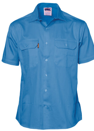Cotton Drill Work Shirt - Short Sleeve (DN-3201)