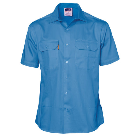 Cotton Drill Work Shirt - Short Sleeve (DN-3201)