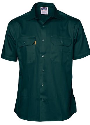 Cotton Drill Work Shirt - Short Sleeve (DN-3201)