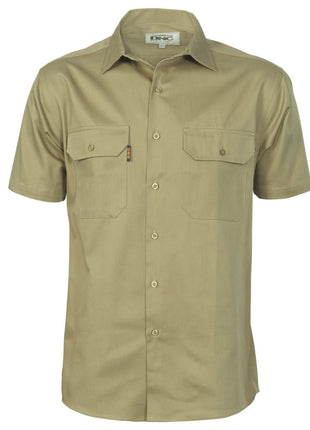 Cotton Drill Work Shirt - Short Sleeve (DN-3201)