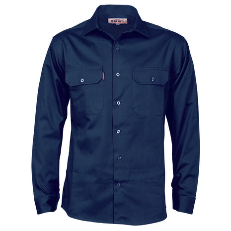 Cotton Drill Work Shirt - Long Sleeve (DN-3202)
