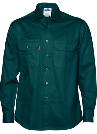 Cotton Drill Work Shirt - Long Sleeve (DN-3202)