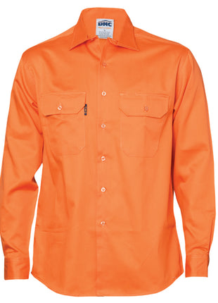 Cotton Drill Work Shirt - Long Sleeve (DN-3202)