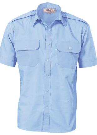 Epaulette Polyester/Cotton Work Shirt - Short Sleeve (DN-3213)