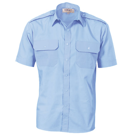 Epaulette Polyester/Cotton Work Shirt - Short Sleeve (DN-3213)