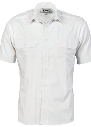 Epaulette Polyester/Cotton Work Shirt - Short Sleeve (DN-3213)