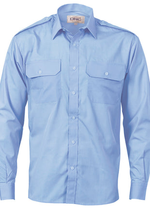 Epaulette Polyester/Cotton Work Shirt - Long Sleeve (DN-3214)