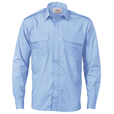Epaulette Polyester/Cotton Work Shirt - Long Sleeve (DN-3214)