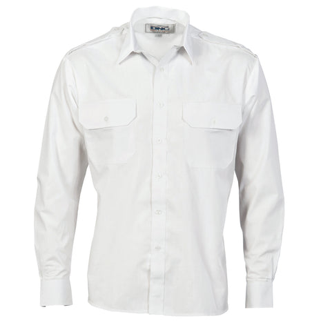 Epaulette Polyester/Cotton Work Shirt - Long Sleeve (DN-3214)