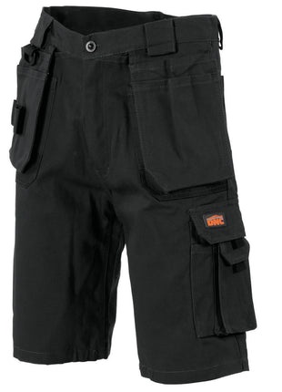 Duratex Cotton Duck Weave Tradies Cargo Shorts with Twin Holster Tool Pocket (DN-3336)