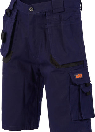 Duratex Cotton Duck Weave Tradies Cargo Shorts with Twin Holster Tool Pocket (DN-3336)