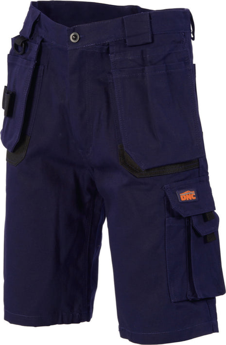 Duratex Cotton Duck Weave Tradies Cargo Shorts with Twin Holster Tool Pocket (DN-3336)