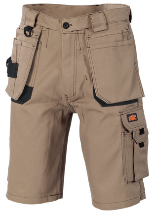 Duratex Cotton Duck Weave Tradies Cargo Shorts with Twin Holster Tool Pocket (DN-3336)