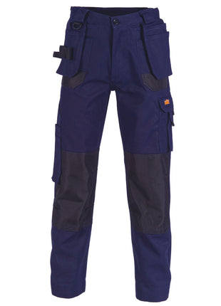 Duratex Cotton Duck Weave Tradies Cargo Pants with Twin Holster Tool Pocket (Knee Pads not Incl.) (DN-3337)