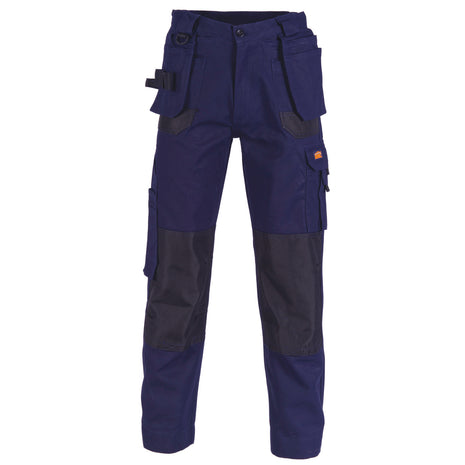 Duratex Cotton Duck Weave Tradies Cargo Pants with Twin Holster Tool Pocket (Knee Pads not Incl.) (DN-3337)