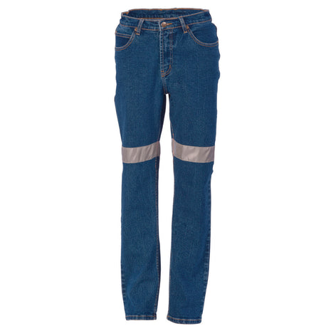Ladies Taped Denim Stretch Jeans CSR Reflective Tape (DN-3339)