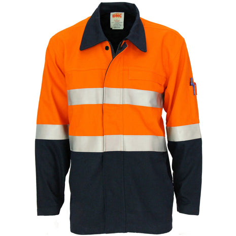 Patron Saint® Flame Retardant Two Tone Drill ARC Rated Welder's Jacket with LOXY F/R Tape (DN-3458)