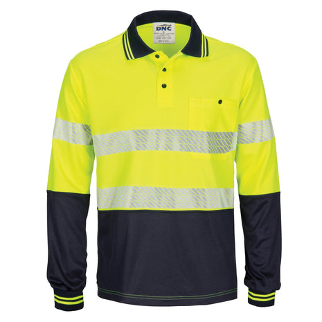 Hi-Vis Segment Taped Micromesh Polo - Long Sleeve (DN-3513)