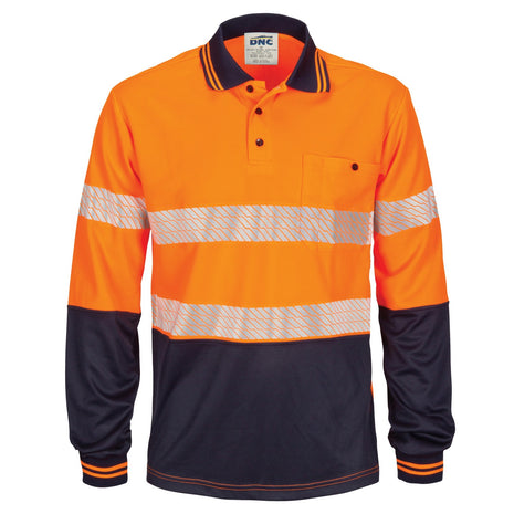 Hi-Vis Segment Taped Micromesh Polo - Long Sleeve (DN-3513)
