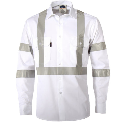 RTA Night Worker White Shirt with CSR Reflective Tape (DN-3537)