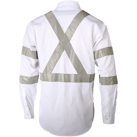 RTA Night Worker White Shirt with CSR Reflective Tape (DN-3537)