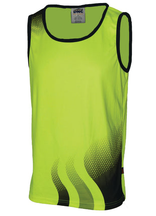 Hi-Vis Sublimated Wave Singlet (DN-3561)