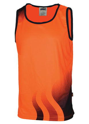 Hi-Vis Sublimated Wave Singlet (DN-3561)