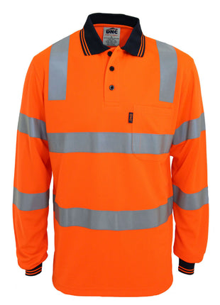Hi-Vis Bio-Motion CSR Reflective Tape Polo - Long Sleeve (DN-3713)