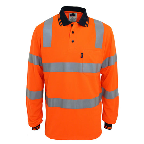 Hi-Vis Bio-Motion CSR Reflective Tape Polo - Long Sleeve (DN-3713)