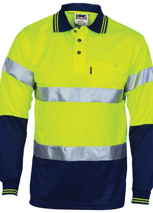Hi-Vis Day/Night Cool Breathe Polo Shirt with CSR Reflective Tape - Long Sleeve (DN-3716)