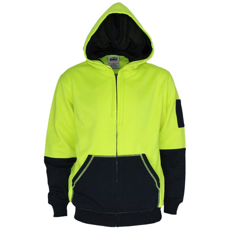 Hi-Vis Two Tone Full Zip Super Fleecy Hoodie (DN-3722)