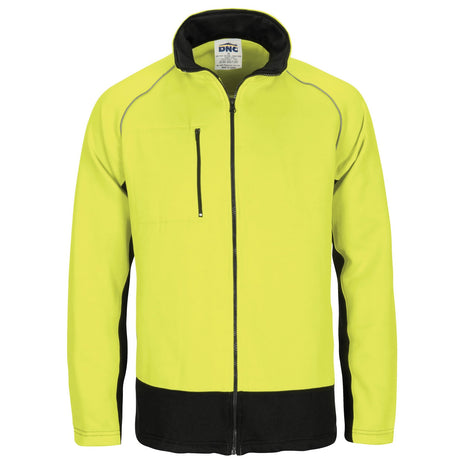 Hi-Vis Two Tone Full Zip Fleecy Sweatshirt with Two Side Zipped Pockets (DN-3725)