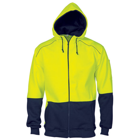 Hi-Vis Contrast Piping Fleecy Hoodie (DN-3728)