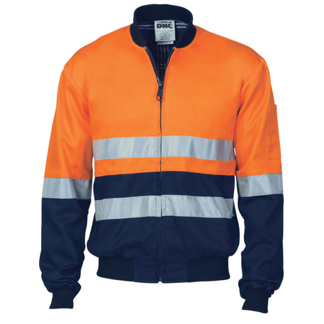 Hi-Vis Two Tone Day/Night Cotton Bomber Jacket with CSR Reflective Tape (DN-3758)